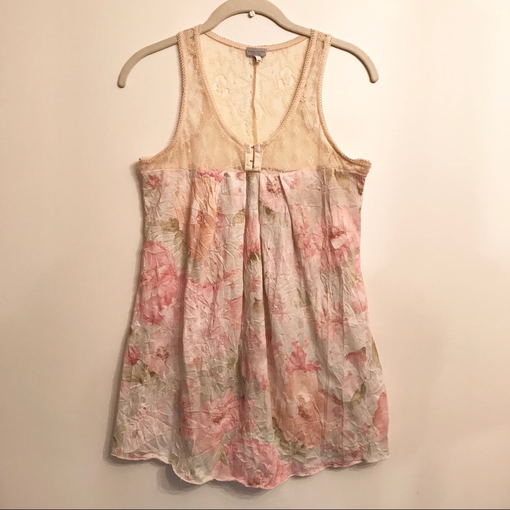 RIVER ISLAND boho chic, pink floral top S